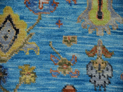 Heriz Traditional hand-knotted wool rug in Blue, 9'3" x 12'5", SKU O079933