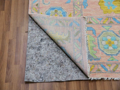 Pink 10'1" x 13'9" Oushak And Peshawar Hand knotted Wool Rug - Sku: O079941
