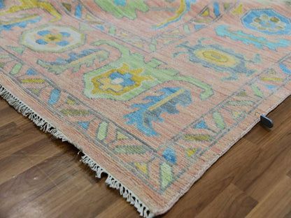Oushak hand-knotted wool rug in Pink, 10'1" x 13'9", SKU O079941
