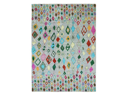 Oushak Modern / Contemporary hand-knotted wool rug in Gray, 10'2" x 14'0", SKU O079944