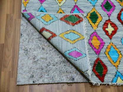 Grey 10'2" x 14'0" Modern / Contemporary Hand knotted Wool Rug - Sku: O079944