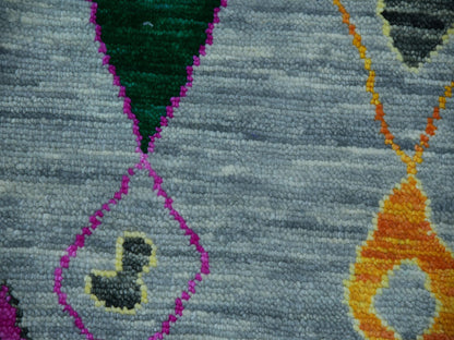 Grey 10'2" x 14'0" Modern / Contemporary Hand knotted Wool Rug - Sku: O079944