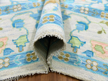 Ivory 10'2" x 14'0" Oushak And Peshawar Hand knotted Wool Rug - Sku: O079947