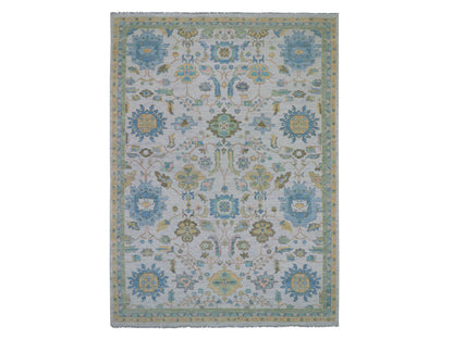Ivory 10'1" x 14'0" Oushak And Peshawar Hand knotted Wool Rug - Sku: O079949