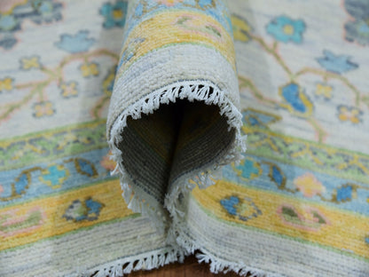 Ivory 10'1" x 14'0" Oushak And Peshawar Hand knotted Wool Rug - Sku: O079949