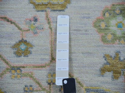 Ivory 10'1" x 14'0" Oushak And Peshawar Hand knotted Wool Rug - Sku: O079949
