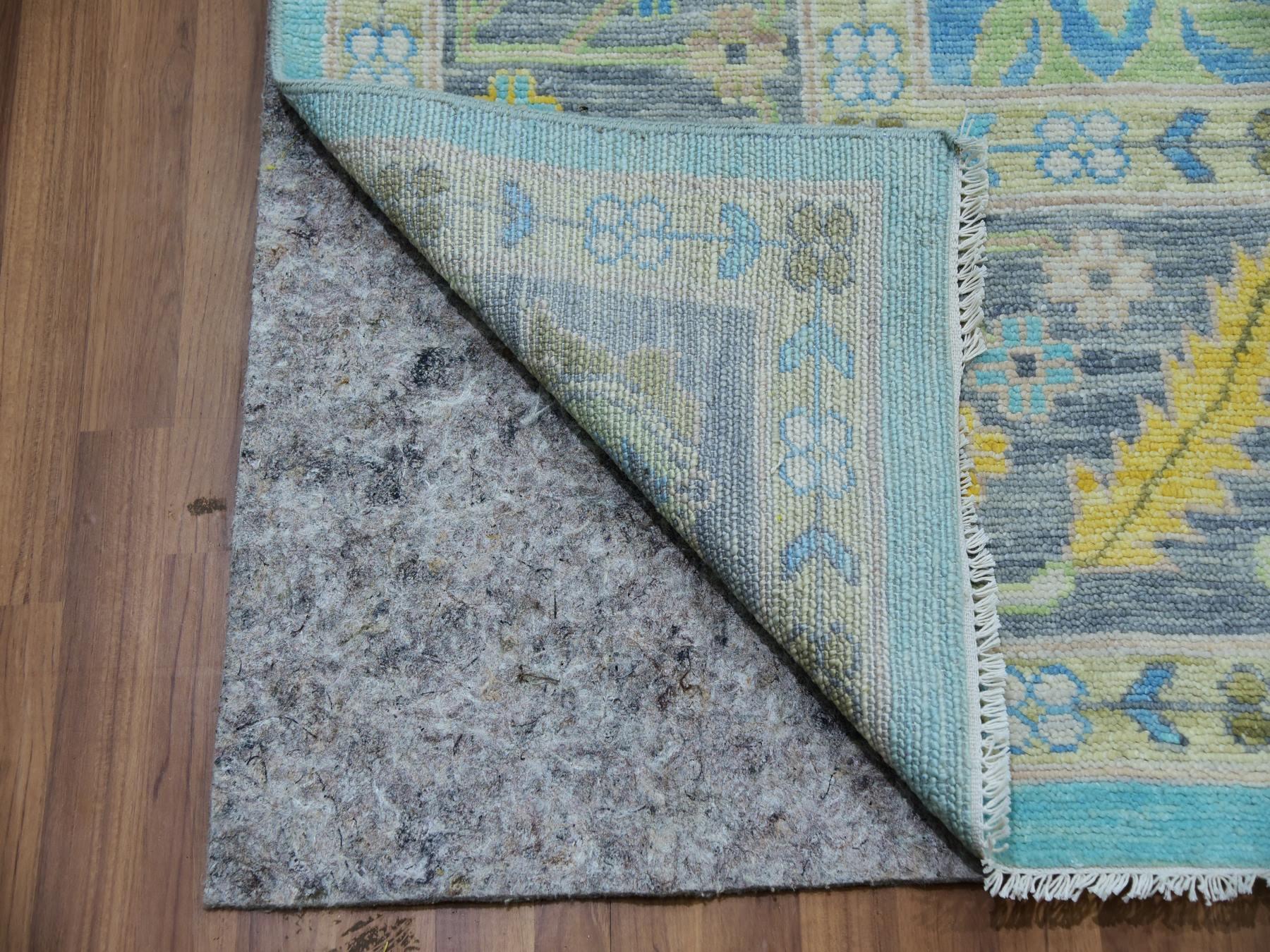 Oushak hand-knotted wool rug in Blue, 10'1" x 13'10", SKU O079953