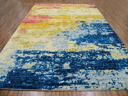 Modern / Contemporary hand-knotted wool rug in Ivory, 10'3" x 13'9", SKU O079959