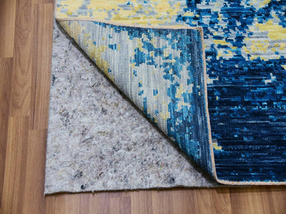 Ivory 10'3" x 13'9" Modern and Contemporary Hand knotted Wool Rug - Sku: O079959