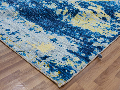 Ivory 10'3" x 13'9" Modern and Contemporary Hand knotted Wool Rug - Sku: O079959