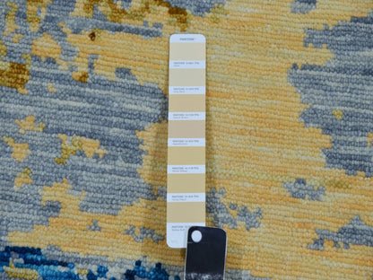 Ivory 10'3" x 13'9" Modern and Contemporary Hand knotted Wool Rug - Sku: O079959