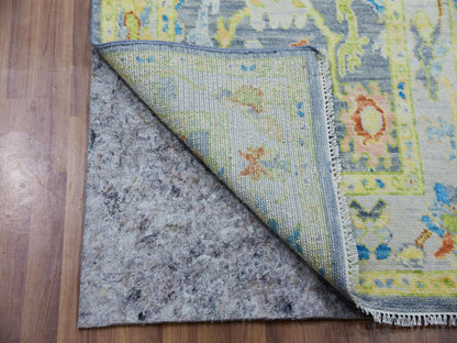 Grey 2'0" x 15'7" Oushak And Peshawar Hand knotted Wool Rug - Sku: O079970