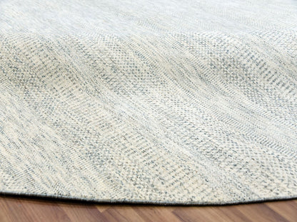 Ivory 13'9" x 13'9" Modern and Contemporary Hand knotted Wool Rug - Sku: O079972