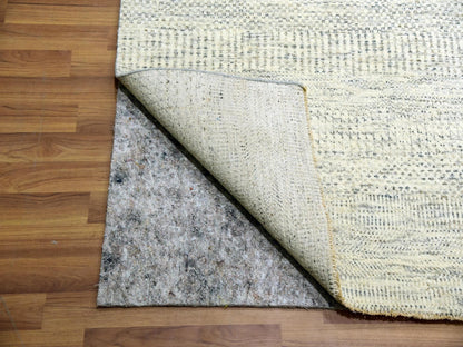 Ivory 11'11" x 14'11" Modern and Contemporary Hand knotted Wool Rug - Sku: O079973