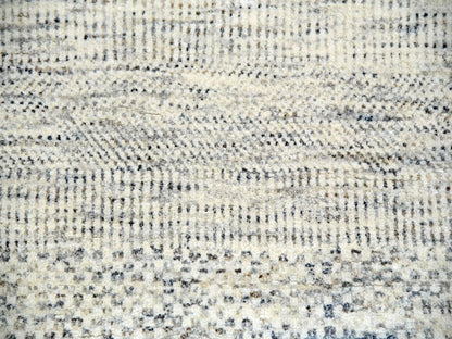 Ivory 11'11" x 14'11" Modern and Contemporary Hand knotted Wool Rug - Sku: O079973