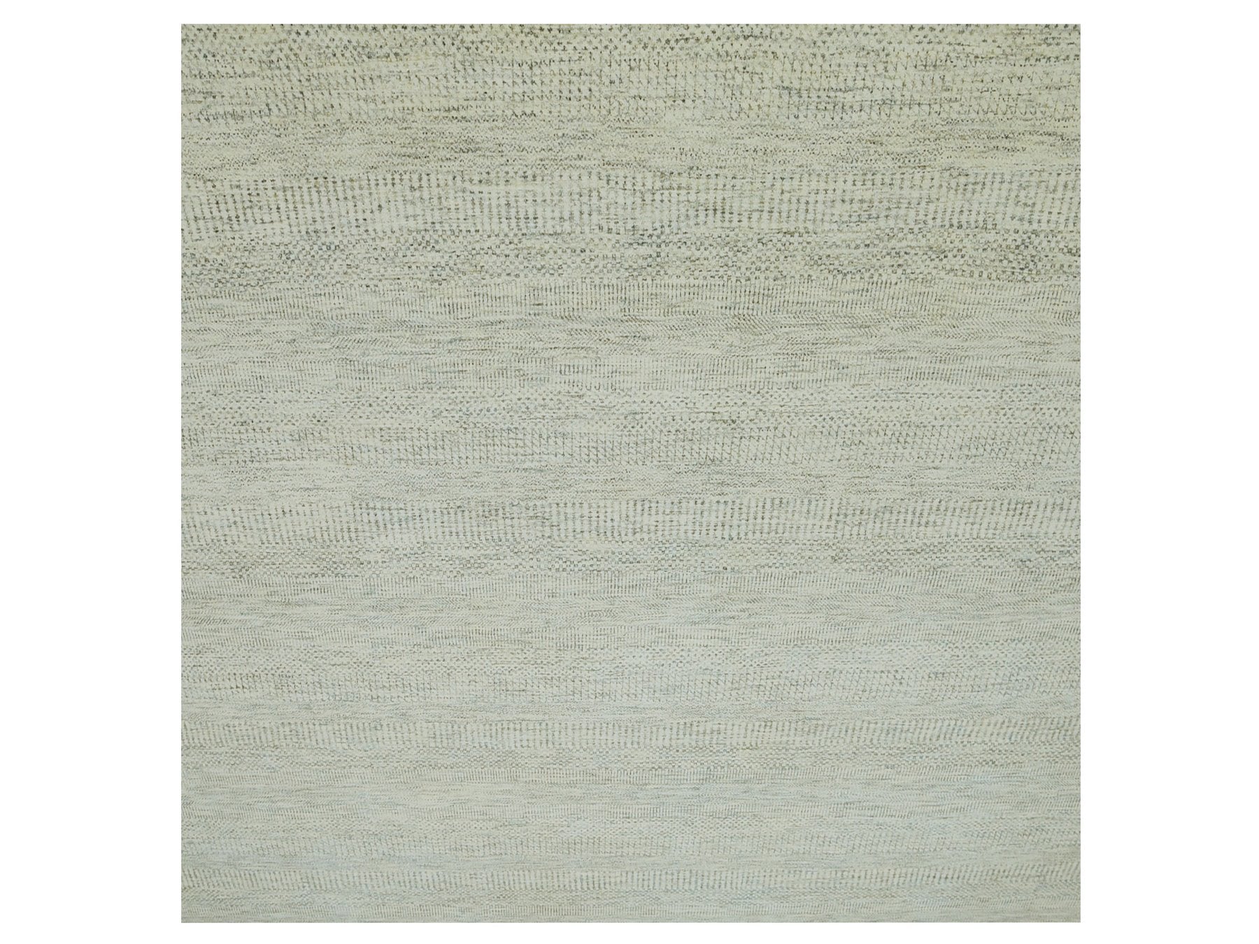 Modern / Contemporary hand-knotted wool rug in Ivory, 14'1" x 14'2", SKU O079974