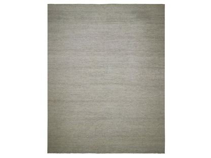 Ivory 14'0" x 18'1" Modern and Contemporary Hand knotted Wool Rug - Sku: O079980