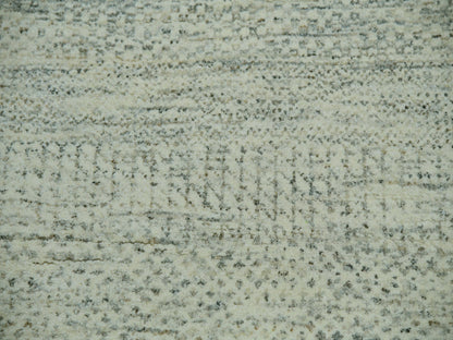 Ivory 14'0" x 18'1" Modern and Contemporary Hand knotted Wool Rug - Sku: O079980