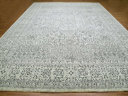 Mamluk Traditional hand-knotted wool rug in Ivory, 14'1" x 17'9", SKU O079982