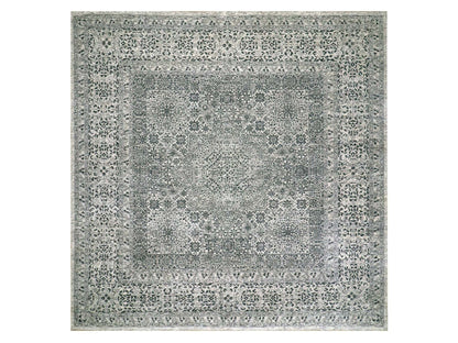 Ivory 11'11" x 12'0" Mamluk Hand knotted Wool Rug - Sku: O079984