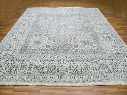 Ivory 11'11" x 12'0" Mamluk Hand knotted Wool Rug - Sku: O079984