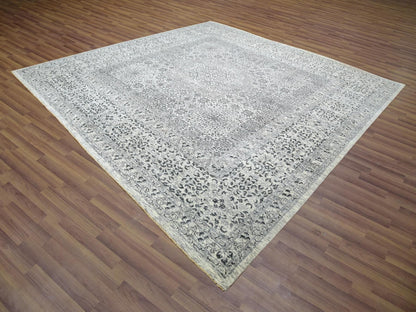 Ivory 11'11" x 12'0" Mamluk Hand knotted Wool Rug - Sku: O079984