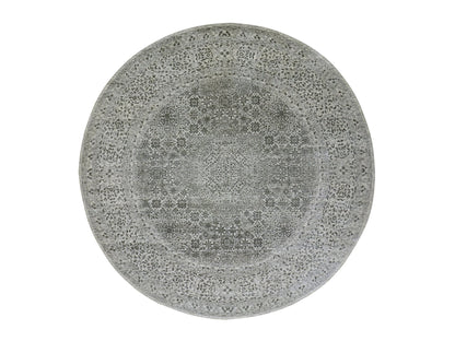 Ivory 11'10" x 11'10" Mamluk Hand knotted Wool Rug - Sku: O079985