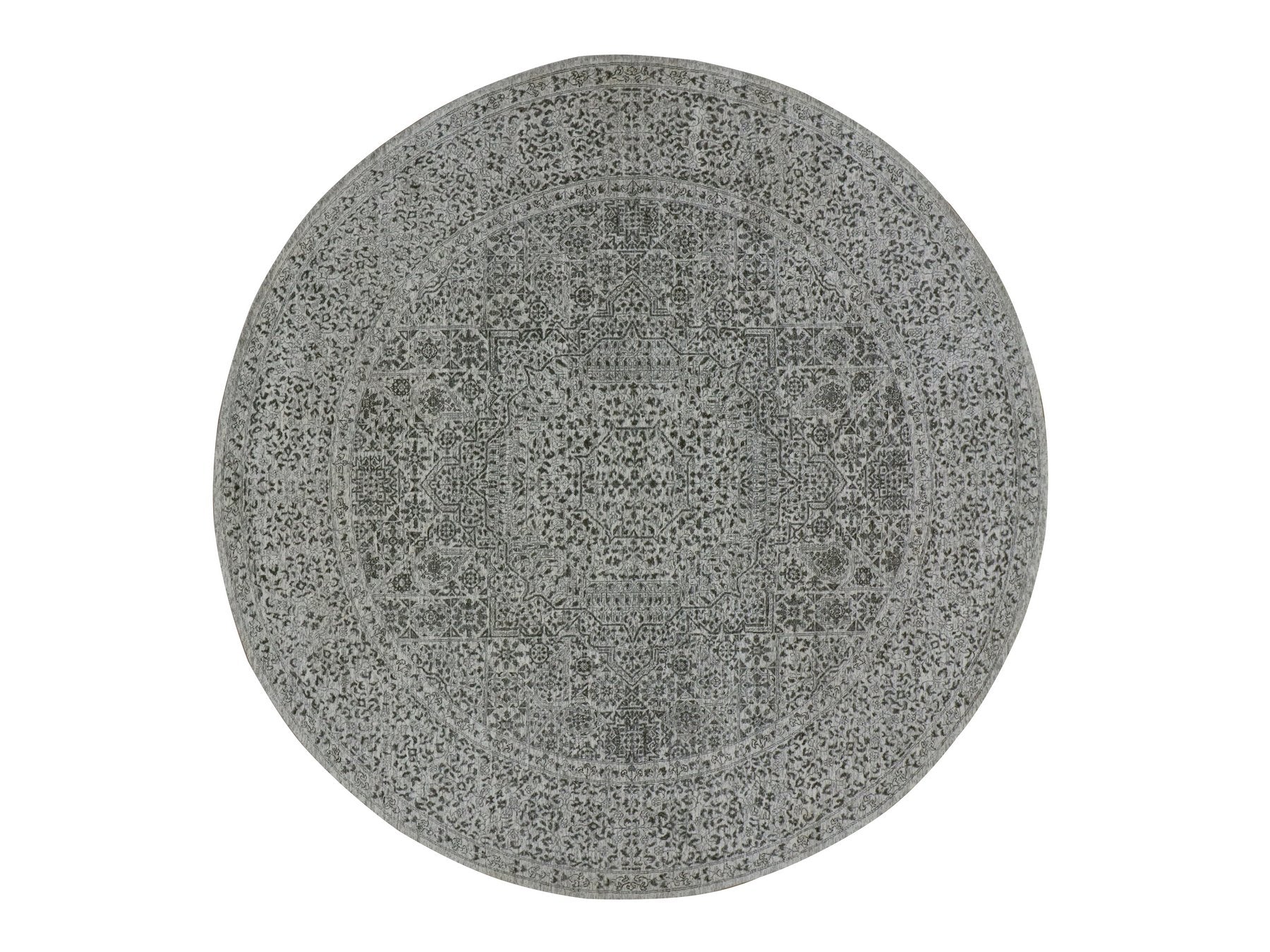 Mamluk Traditional hand-knotted wool rug in Ivory, 10'0" x 10'1", SKU O079986