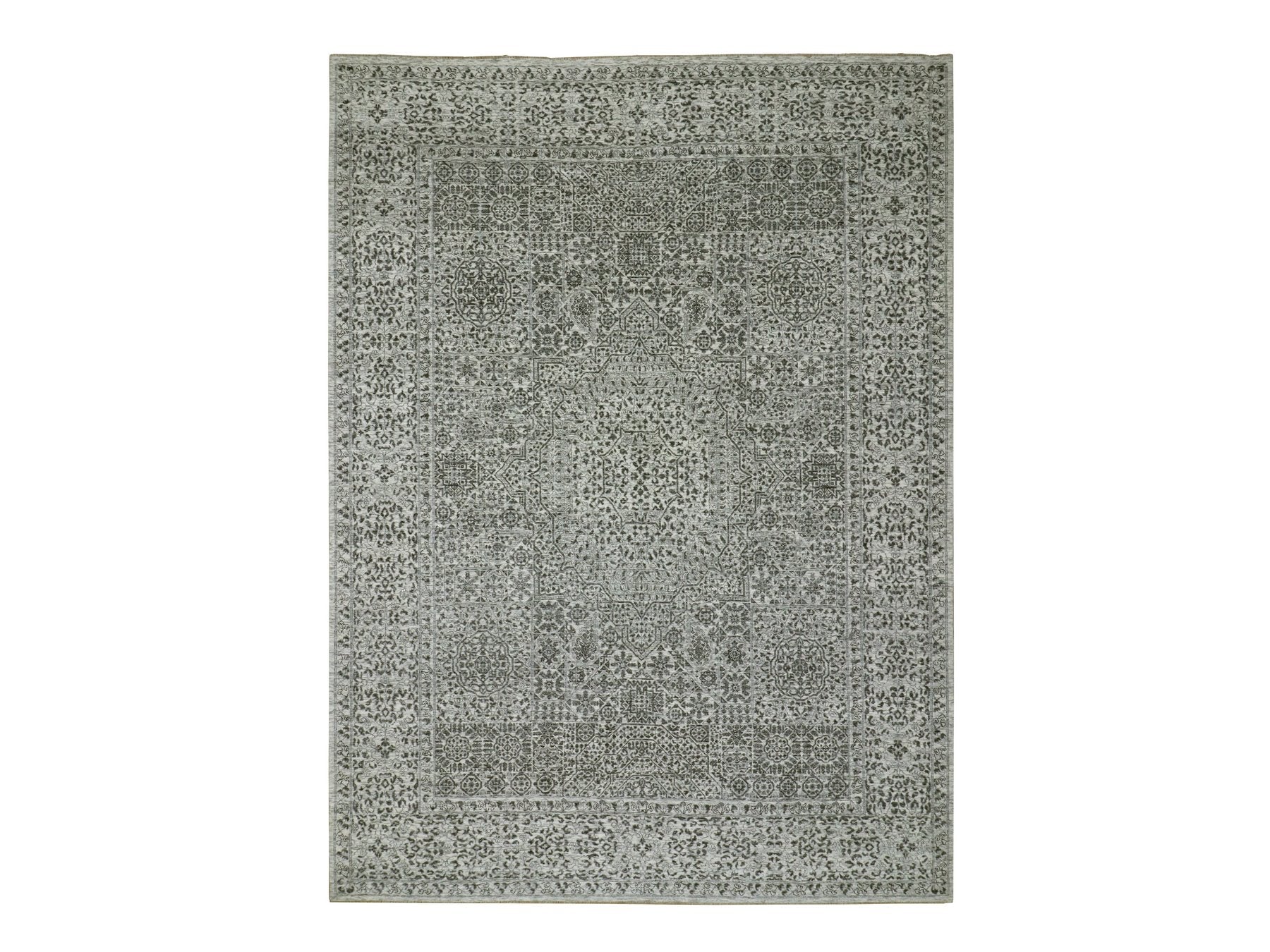 Mamluk Traditional hand-knotted wool rug in Ivory, 9'0" x 12'2", SKU O079987