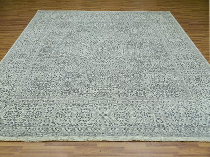 Ivory 9'11" x 10'2" Mamluk Hand knotted Wool Rug - Sku: O079988