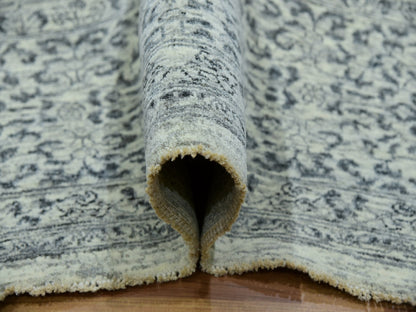 Ivory 9'11" x 10'2" Mamluk Hand knotted Wool Rug - Sku: O079988
