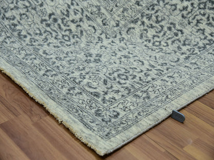 Ivory 9'11" x 10'2" Mamluk Hand knotted Wool Rug - Sku: O079988