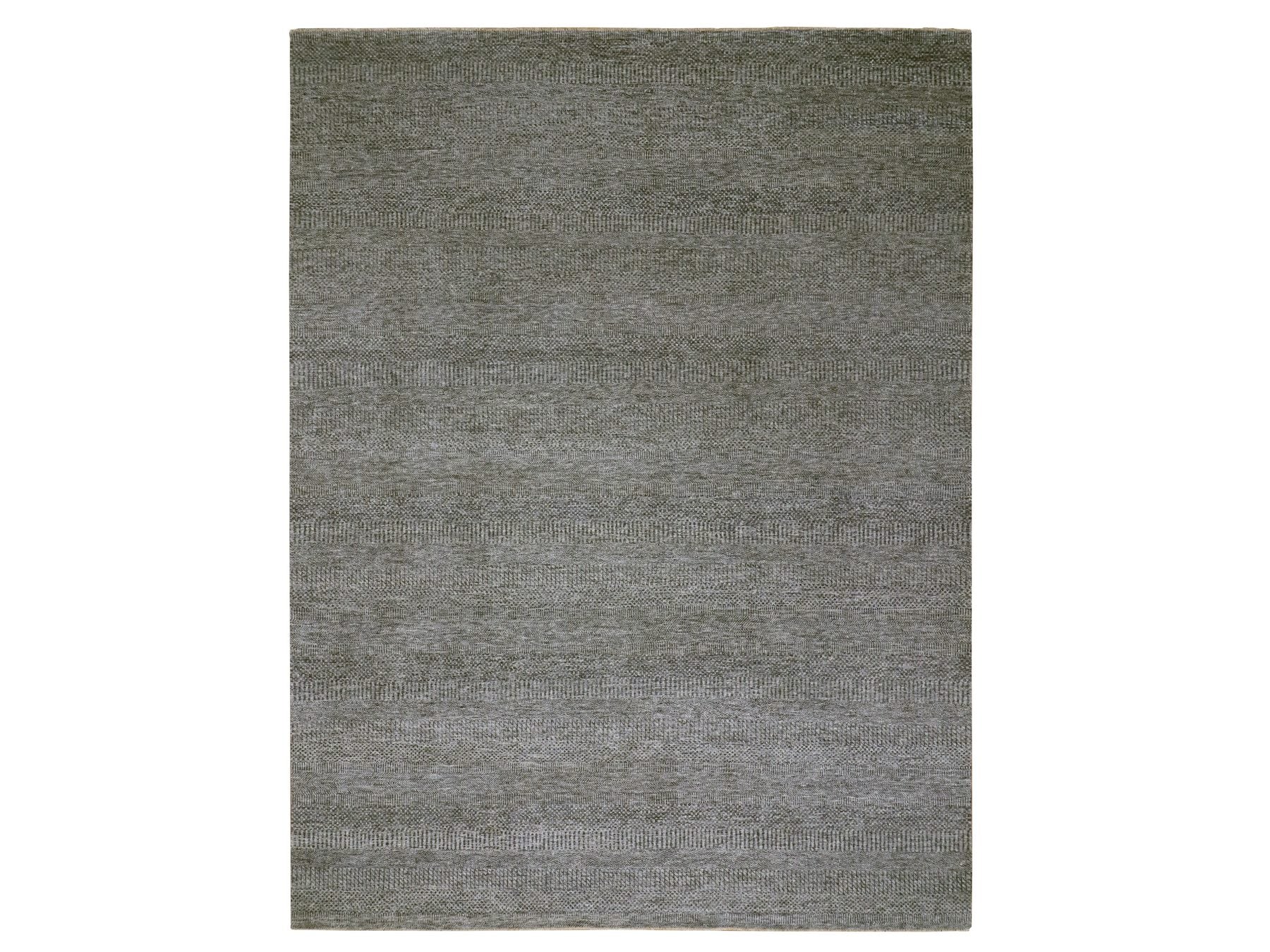 Modern / Contemporary hand-knotted wool rug in Gray, 9'2" x 12'0", SKU O079989