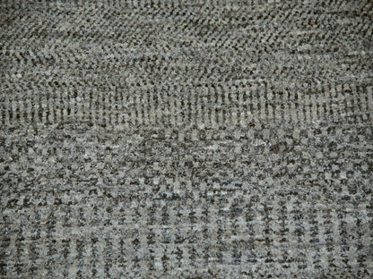 Grey 9'2" x 12'0" Modern / Contemporary Hand knotted Wool Rug - Sku: O079989