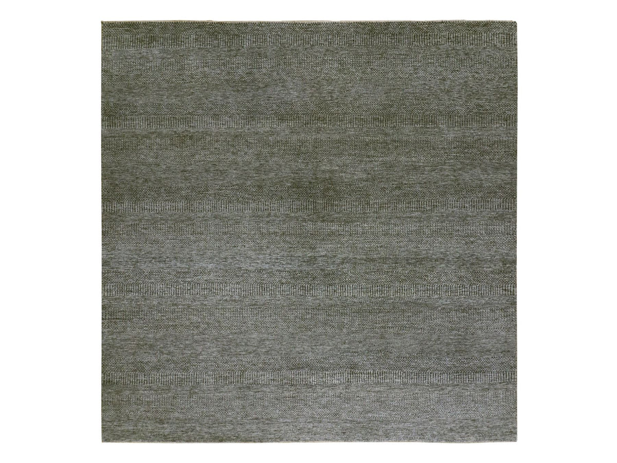 Modern / Contemporary hand-knotted wool rug in Gray, 10'0" x 10'0", SKU O079990
