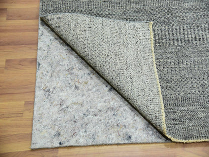Grey 10'0" x 10'0" Modern / Contemporary Hand knotted Wool Rug - Sku: O079990