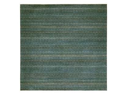 Modern / Contemporary hand-knotted wool rug in Blue, 11'11" x 11'11", SKU O079995