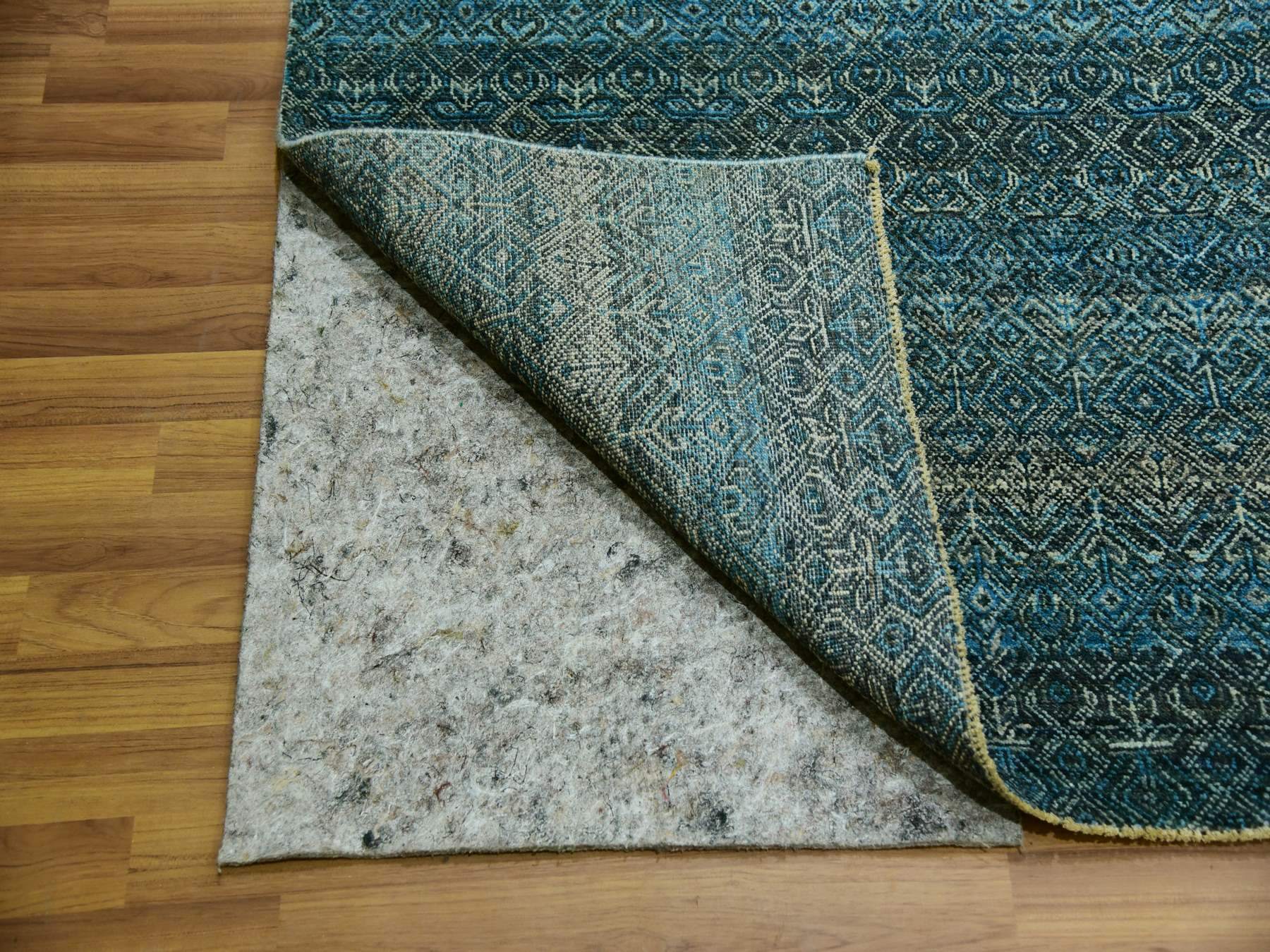 Modern / Contemporary hand-knotted wool rug in Blue, 11'11" x 11'11", SKU O079995