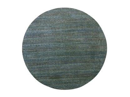 Green 11'11" x 11'11" Modern / Contemporary Hand knotted Wool Rug - Sku: O079997