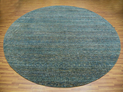 Green 11'11" x 11'11" Modern / Contemporary Hand knotted Wool Rug - Sku: O079997