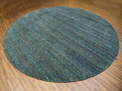 Green 11'11" x 11'11" Modern / Contemporary Hand knotted Wool Rug - Sku: O079997