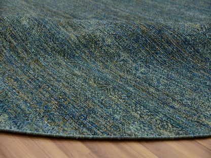 Green 11'11" x 11'11" Modern / Contemporary Hand knotted Wool Rug - Sku: O079997