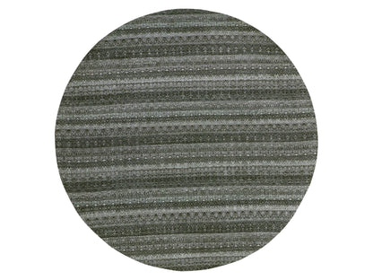 Grey 11'10" x 11'10" Modern / Contemporary Hand knotted Wool Rug - Sku: O079999
