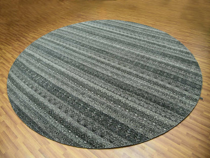 Grey 11'10" x 11'10" Modern / Contemporary Hand knotted Wool Rug - Sku: O079999