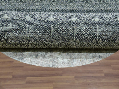 Grey 11'10" x 11'10" Modern / Contemporary Hand knotted Wool Rug - Sku: O079999