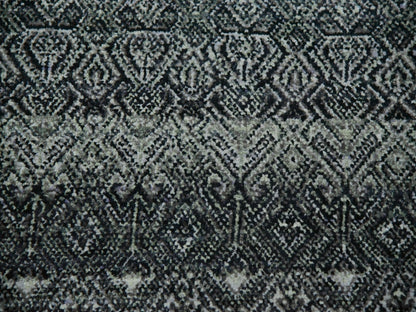 Grey 11'10" x 11'10" Modern / Contemporary Hand knotted Wool Rug - Sku: O079999