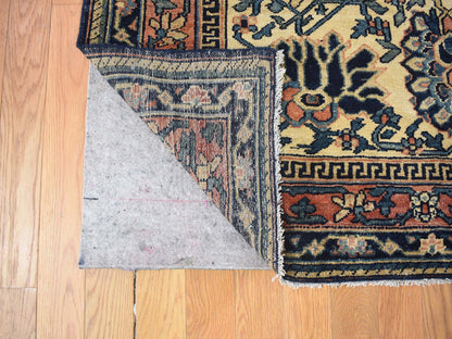 Ivory 14'3" x 15'7" Antique Hand knotted Wool Rug - Sku: O080055