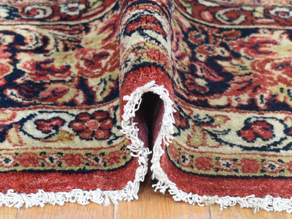 Red 7'10" x 9'10" Antique Hand knotted Wool Rug - Sku: O080064