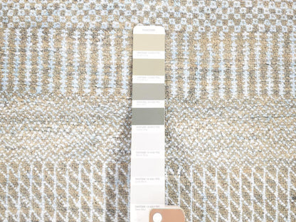 Grey 8'1" x 9'10" Modern / Contemporary Hand knotted Wool/Silk Rug - Sku: O080065