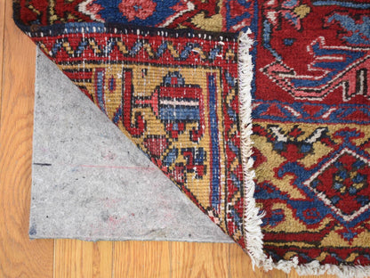 Red 7'4" x 9'9" Traditional Hand knotted Wool Rug - Sku: O080069